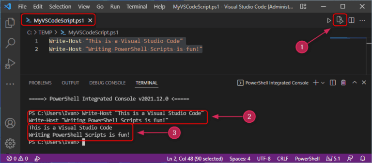 How To Write And Run A Powershell Script File On Windows