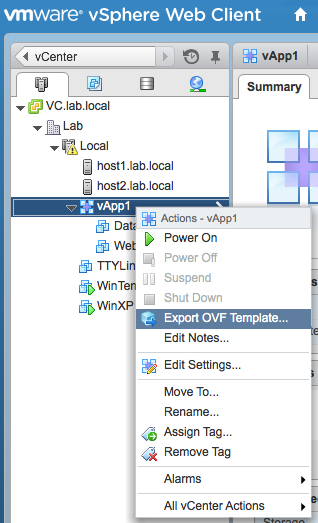 Exporting, and VMware vApps | Knowledgebase