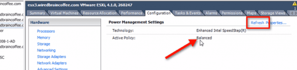 Refresh to see the Active Power Management Policy