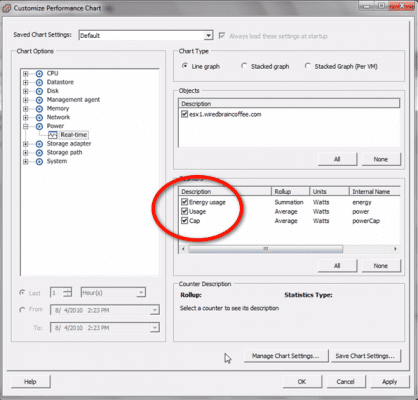 Customize vSphere Performance Chart