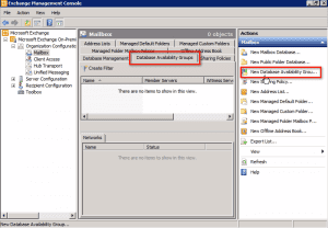 Image showing how to create Database Availability Group