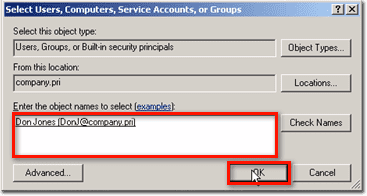 Windows Explorer enter object name to select