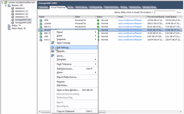 SIOC - vSphere storage IO control: configure shares & IOPs