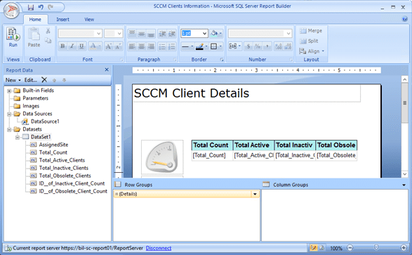 Create Custom Reports with SCCM: client details