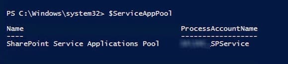 Create a Sharepoint 2013 Search Application with PowerShell: ServiceAppPoolVariable