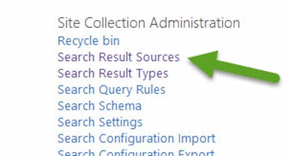 Result Source for Search in SharePoint 2013 site settings
