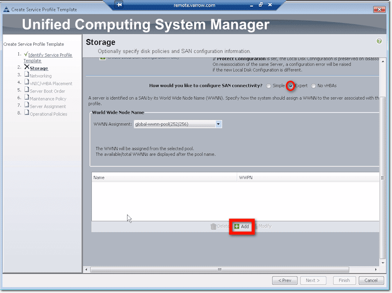 expert configuration san connectivity