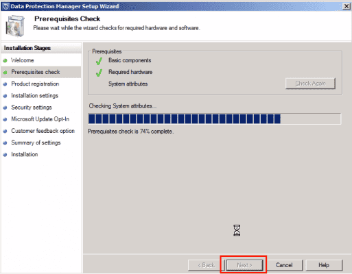 DPM prerequisites check