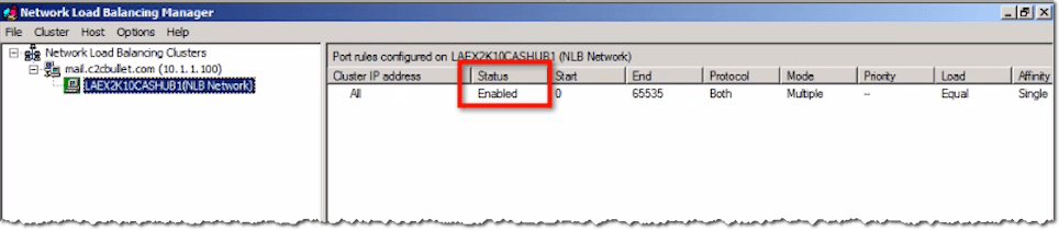 nlb network status enabled