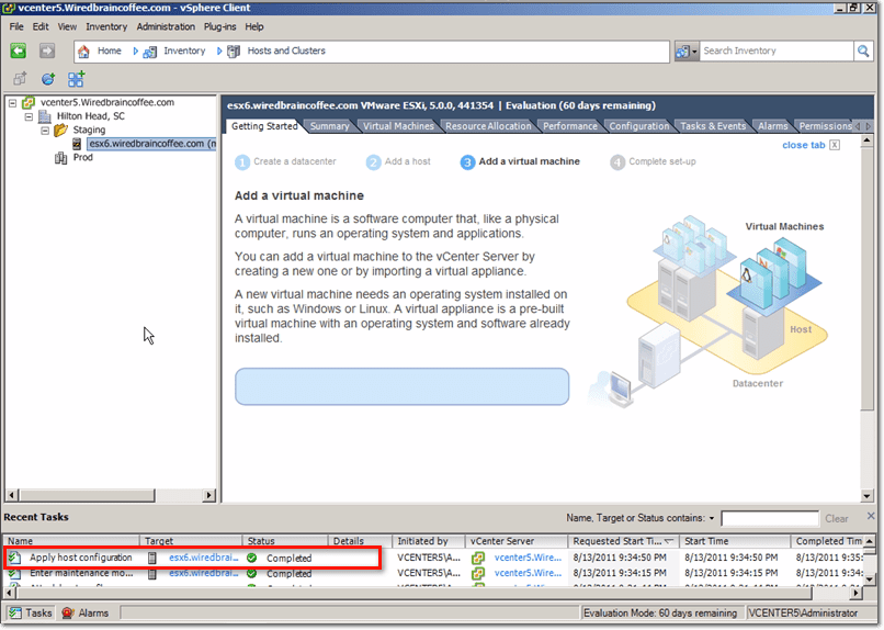 Apply host configuration complete