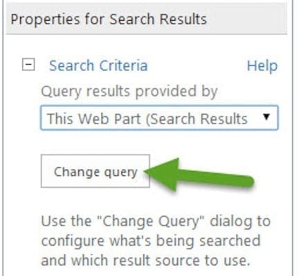 Result Source for Search in SharePoint 2013 change query button