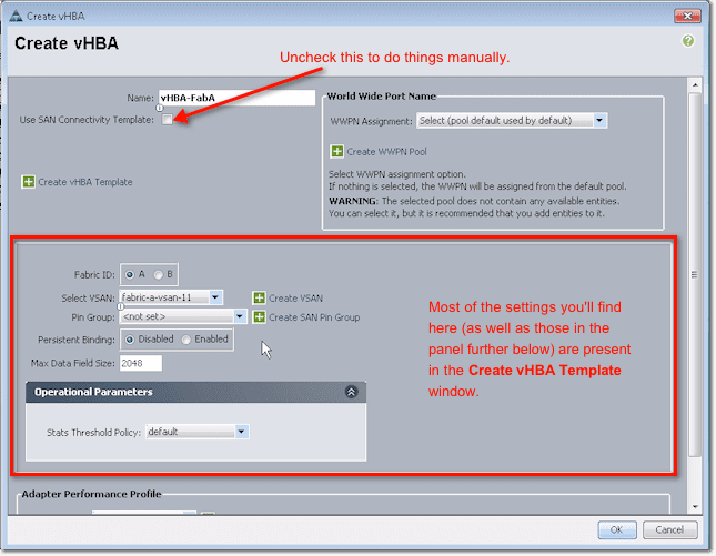 create vhba manually