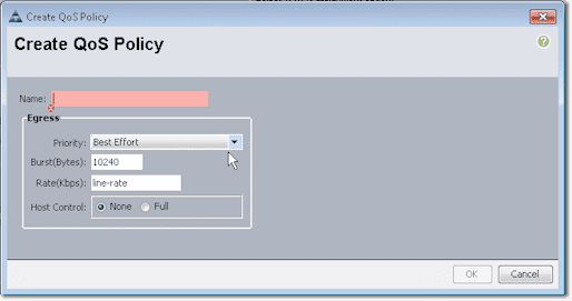 QoS policy settings