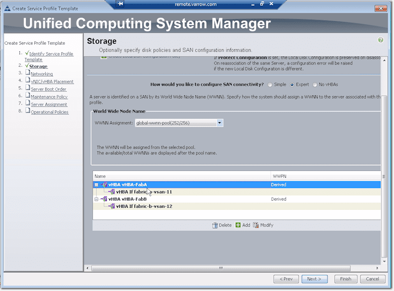 done configuring for fabric a and fabric b