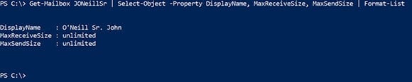 Using Get-Mailbox remotely. (Image Credit: John O'Neill Sr.)