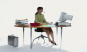 woman at desk