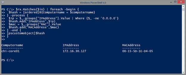 Turning the hashtable into a custom object. (Image Credit: Jeff Hicks)