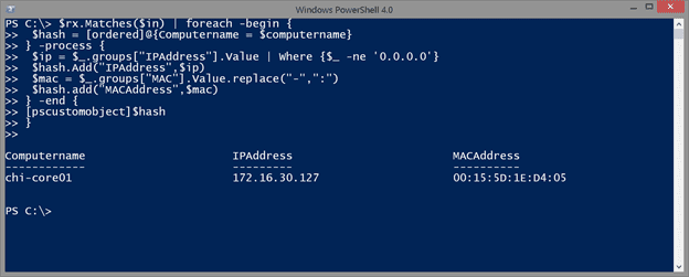 powershell ping mac address