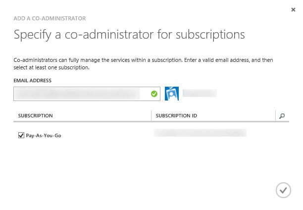 Creating a new Azure subscription co-administrator. (Image Credit: Russell Smith)