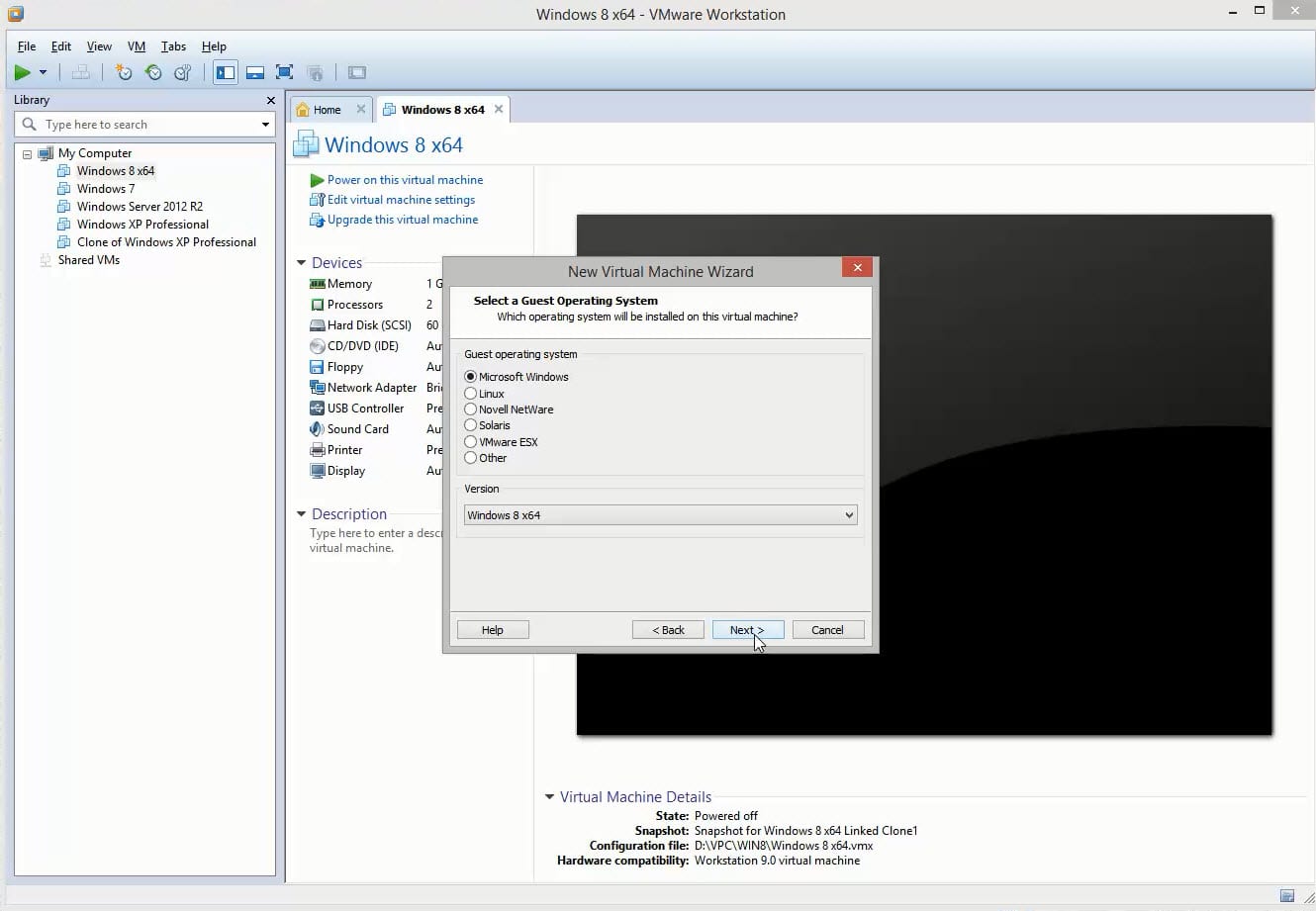 Configure a new VMware Workstation VM (Image: Russell Smith)