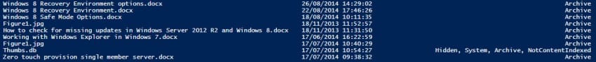 Format the output of PowerShell's get-childitem cmdlet (Image Credit: Russell Smith)