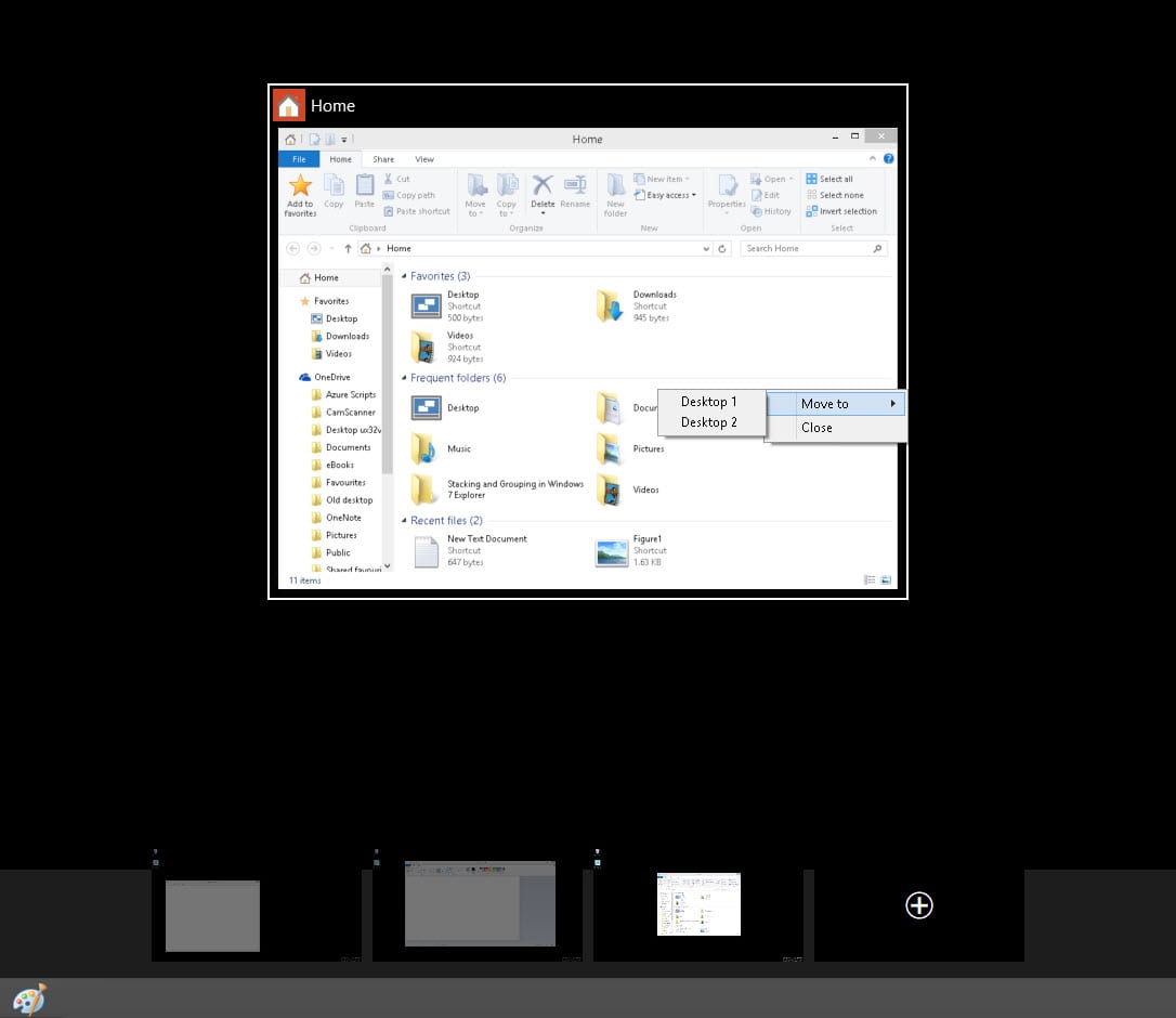 Move apps between virtual desktops in Windows 10 (Image Credit: Russell Smith)