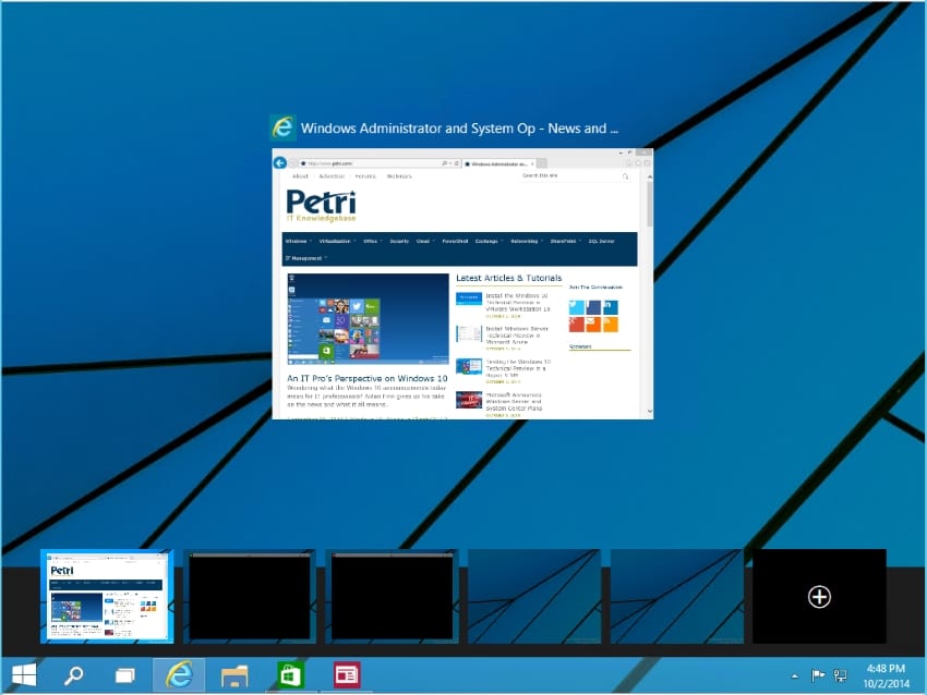 Adding several desktops to Windows 10. (Image Credit: J. Peter Bruzzese)