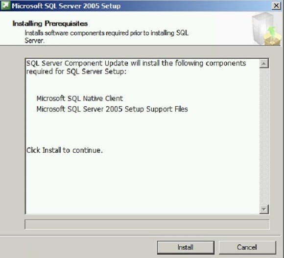 Installing SQL Server 2005 Express Edition. (Image Credit: Krishna Kumar)