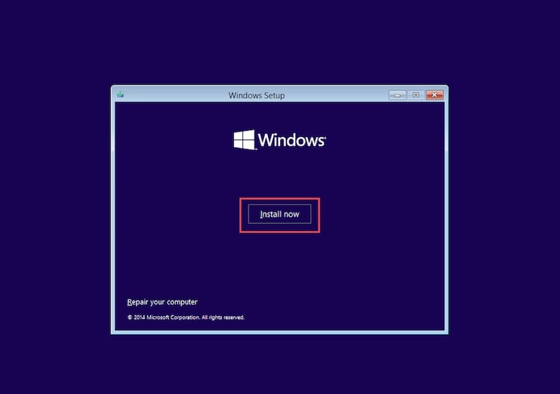 Installing the Windows 10 technical preview. (Image Credit: Daniel Petri)