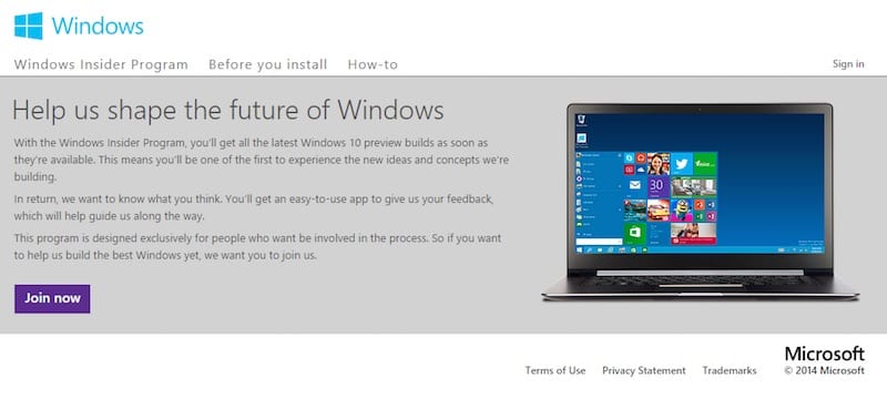The Windows Insider program. (Image Credit: Daniel Petri)