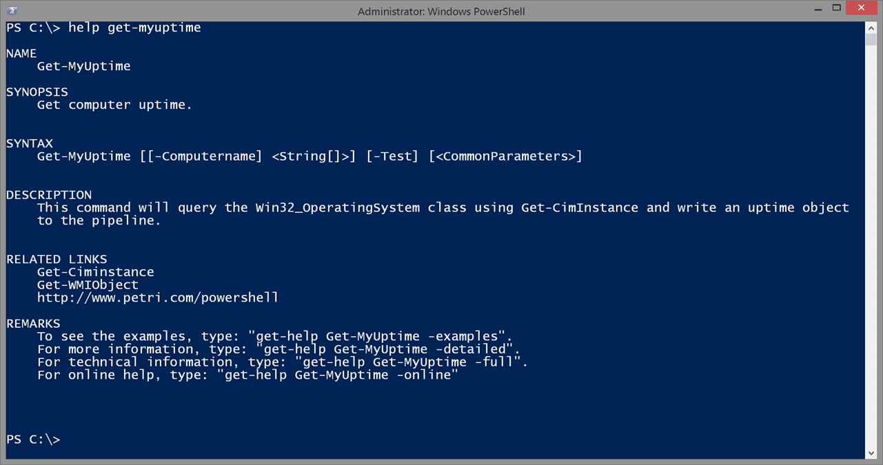 Related links for Windows PowerShell cmdlets. (Image Credit: Jeff Hicks)