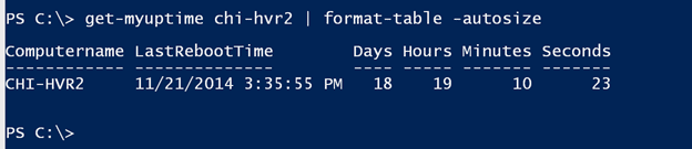 Using the format-table cmdlet to format our results into a nice table in PowerShell. (Image Credit: Jeff Hicks)