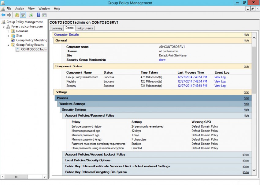Group Policy Results report in the Group Policy Management Console (Image Credit: Russell Smith)