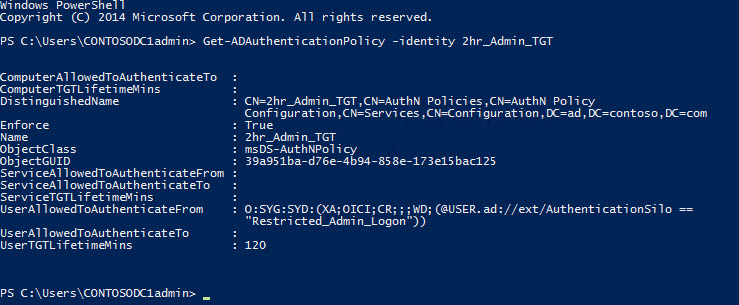 Get the SDDL for the authentication policy user access control condition using PowerShell (Image Credit: Russell Smith)