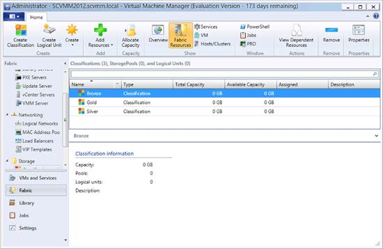 Classifying System Center Virtual Machine Manager managed storage for virtual machine placement. (Image Credit: Microsoft)