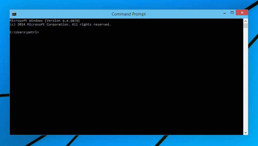 A command prompt in Windows 10. (Image Credit: Daniel Petri)