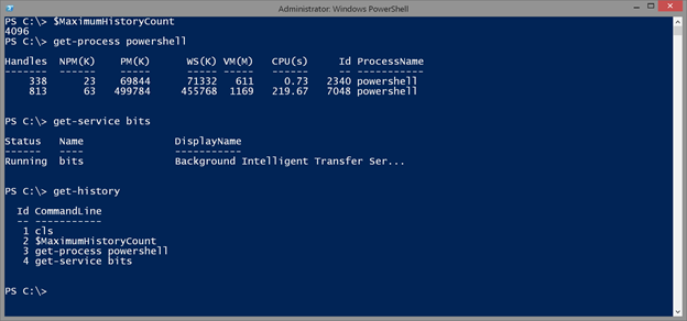 The MaximumHistoryCount variable in Windows PowerShell. (Image Credit: Jeff Hicks)