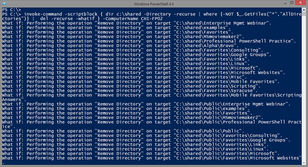 Deleting the file folders in Windows PowerShell. (Image Credit: Jeff Hicks)