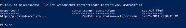 Using the BaseResponse property to obtain more detailed information in PowerShell. (Image Credit: Jeff Hicks)
