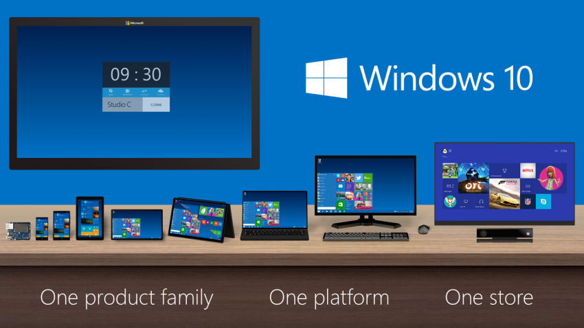 Windows 10 provides a single, up-to-date operating system across all device types. (Image Credit: Microsoft)