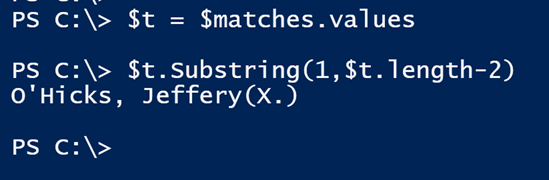 Parsing a relevant part of the string in Windows PowerShell. (Image Credit: Jeff Hicks)