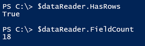 Using the dataReader object in PowerShell. (Image Credit: Jeff Hicks)