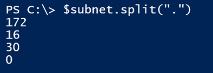 Splitting the string into an array in Windows PowerShell. (Image Credit: Jeff Hicks)