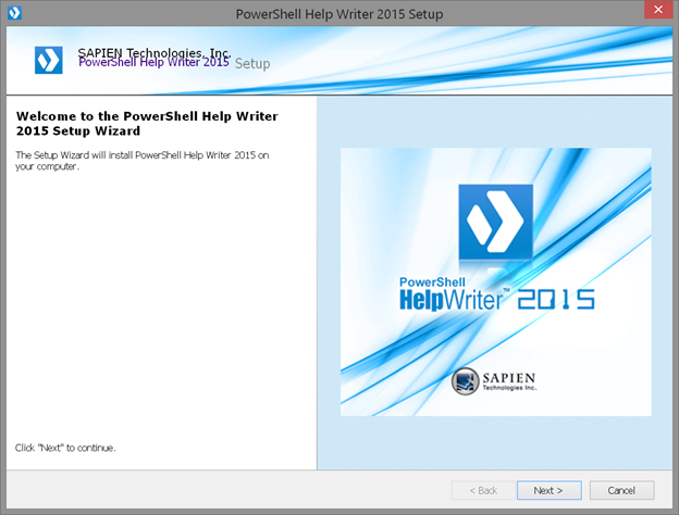 SAPIEN's PowerShell Help Writer 2015 Setup Wizard. (Image Credit: Jeff Hicks)