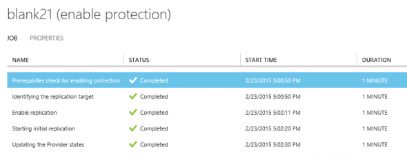 Monitoring an Azure Site Recovery job. (Image Credit: Aidan Finn)