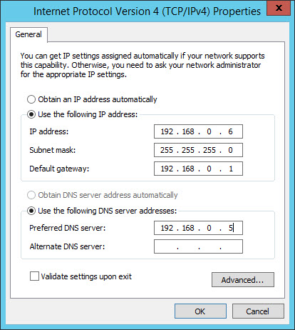 Give the new domain controller a static IP address (Image Credit: Russell Smith)