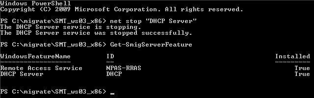 Stop the DHCP server service in Windows Server 2003 (Image Credit: Russell Smith)