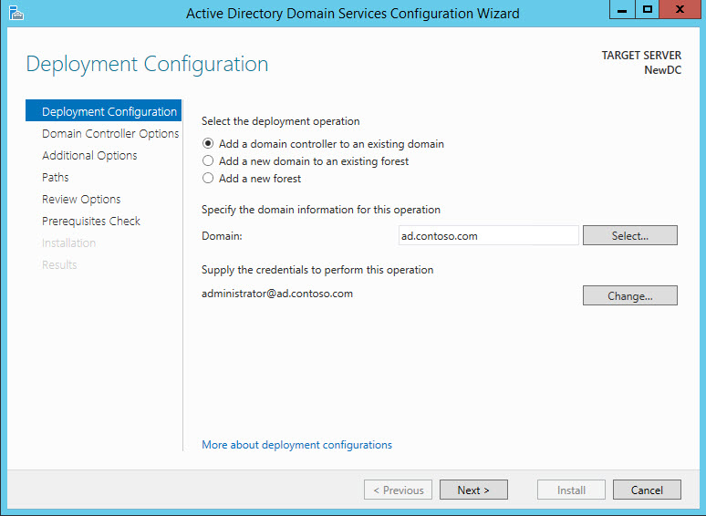 Add the new domain controller to an existing domain (Image Credit: Russell Smith)