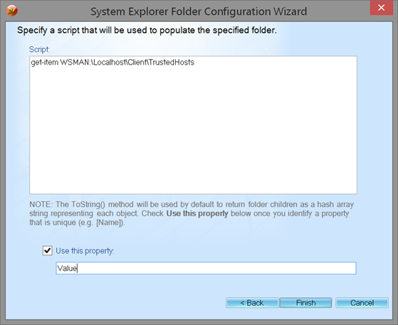 The PowerShell Plus System Explorer Folder Configuration Wizard. (Image Credit: Jeff Hicks)