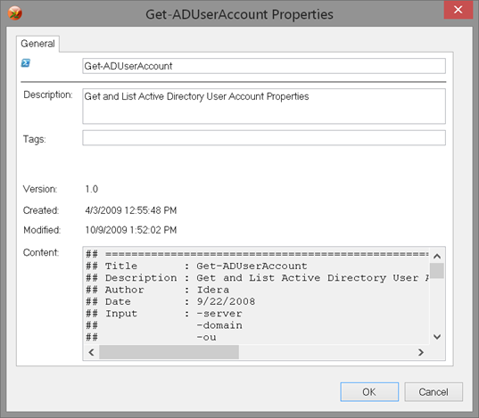 Get-ADUserAccount Properties in PowerShell Plus. (Image Credit: Jeff Hicks)